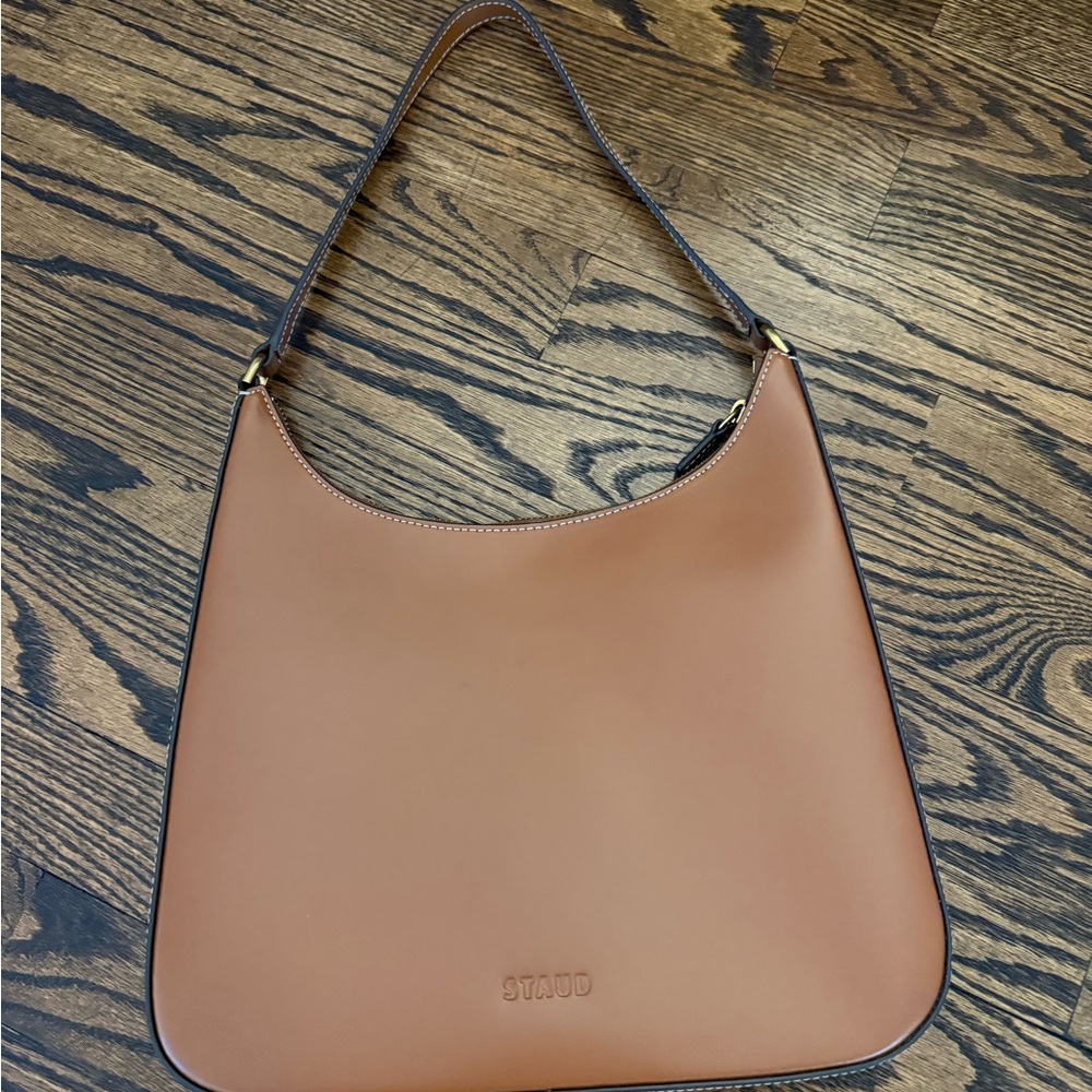 NWOT staud Alec bag in brown saddle leather perfect condition shoulder bag